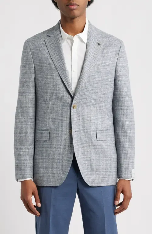 Midland Contemporary Fit Plaid Wool & Silk Sport Coat by Jack Victor