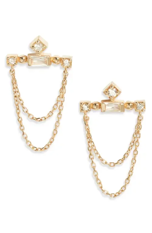 Cléo Bar Chain Drop Earrings by Anzie