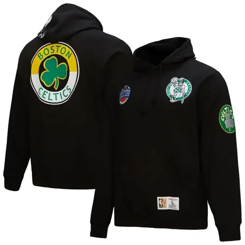 Mitchell & Ness Boston Celtics Hardwood Classics Blackout Collection Pullover Hoodie