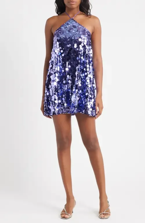 Fluorescent Paillette Minidress by Princess Polly