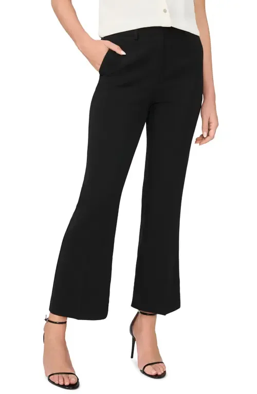 Tailored High Waist Ankle Flare Leg Pants