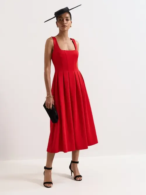 Katie Square-Neck Midi Dress by Phase Eight