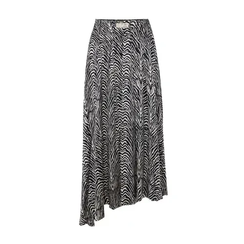 Pure Silk Zebra Long Skirt by PCFG