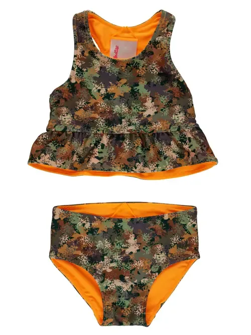 UPF50 Sun Protected Reversible Peplum Tankini by RuffleButts