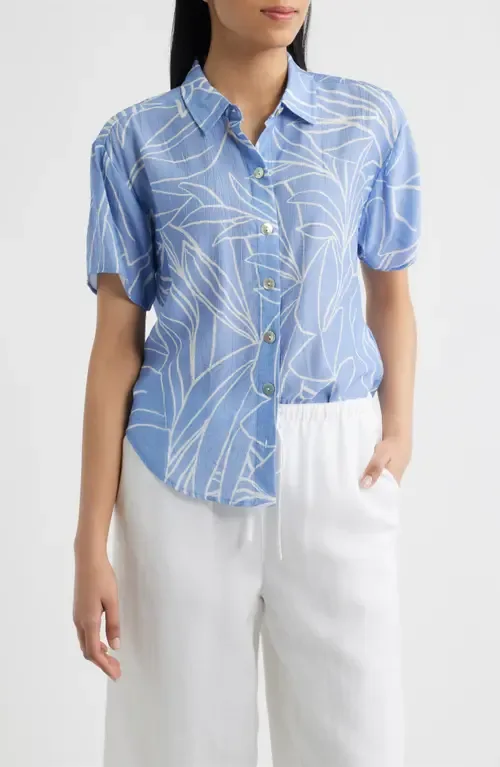 Abstract Print Button-Up Top by Cloth & Stone