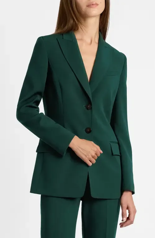 Enrica Two-Button Jacket in Soft Stretch Twill by Santorelli