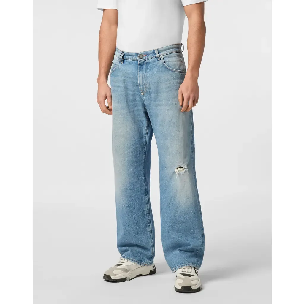 Denim Trousers Beach Boy Fit 5 Pockets Signature by PHILIPP PLEIN