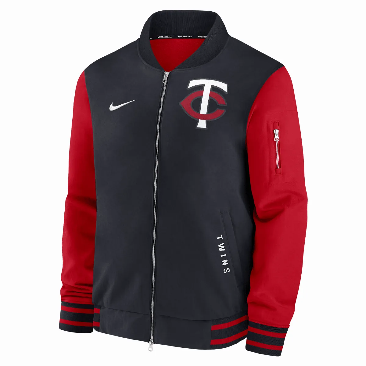 Minnesota Twins Authentic Collection Dugout MLB Full-Zip Bomber Jacket by Nike