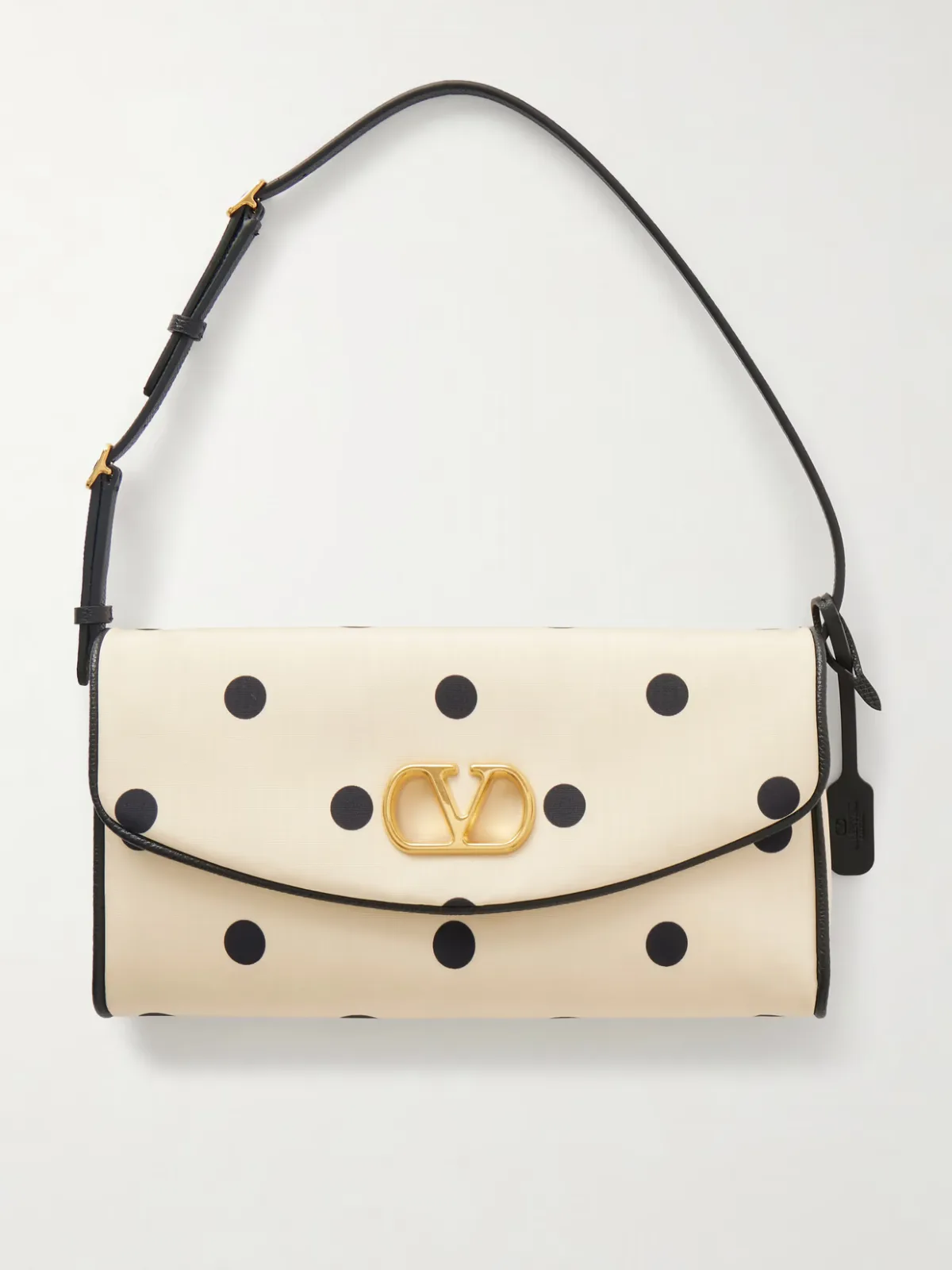 - Polka-dot Moire Shoulder Bag -