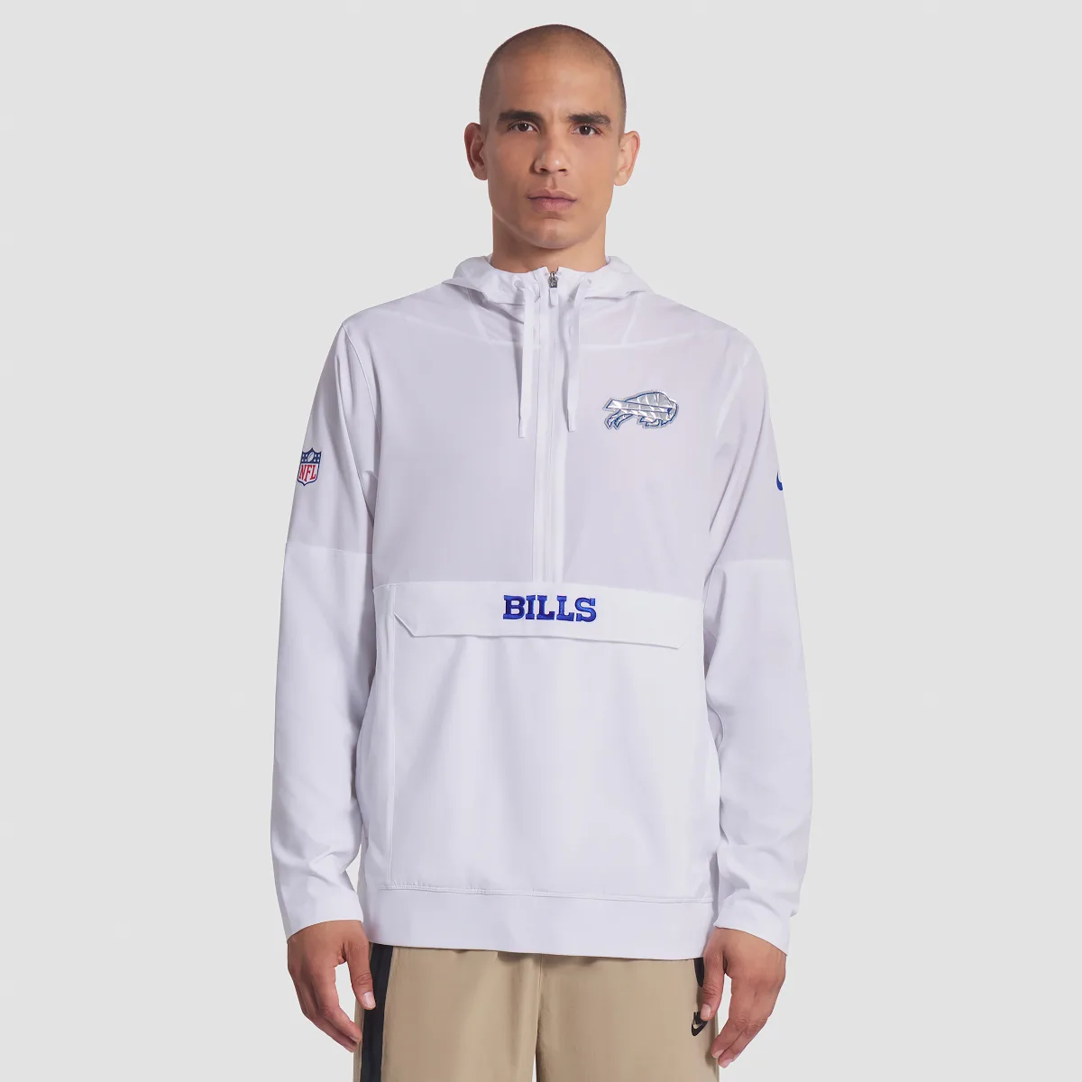 Buffalo Bills Rivalries Collection Sideline Anorak NFL 1/2-Zip Hooded Jacket by Nike