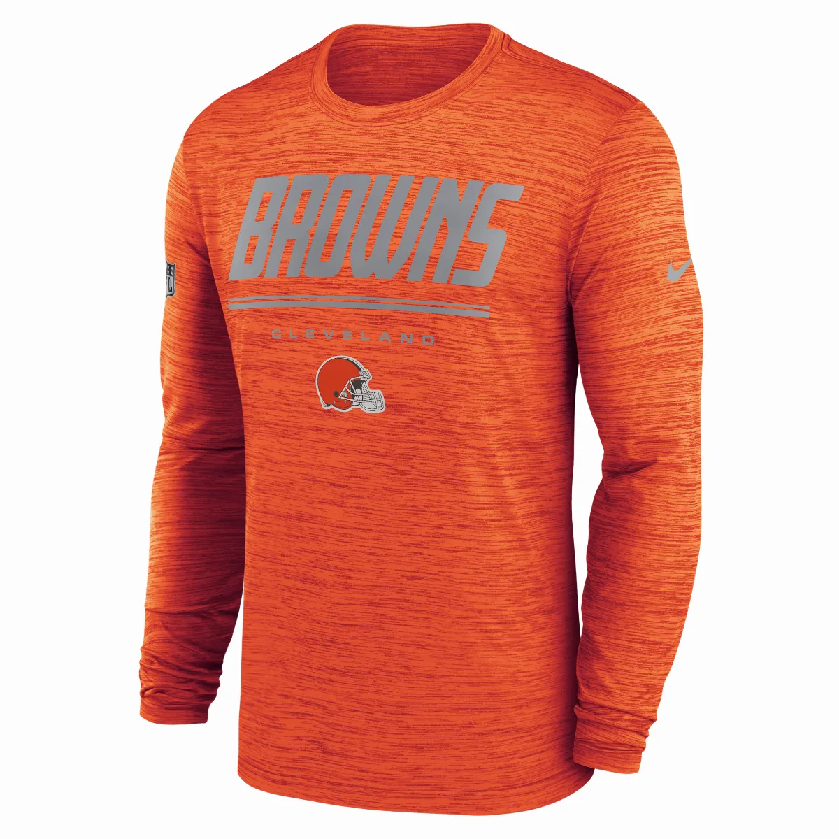 Cleveland Browns Sideline Team Issue Velocity Dri-FIT NFL Long-Sleeve T-Shirt by Nike