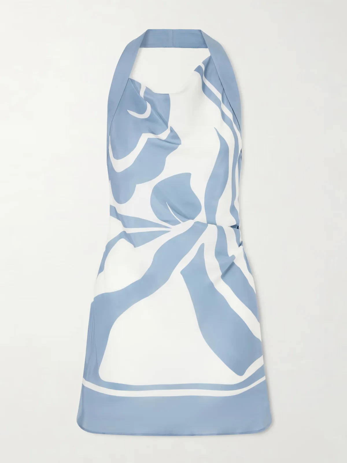 - Lilou Printed Silk-satin Halterneck Mini Dress -
