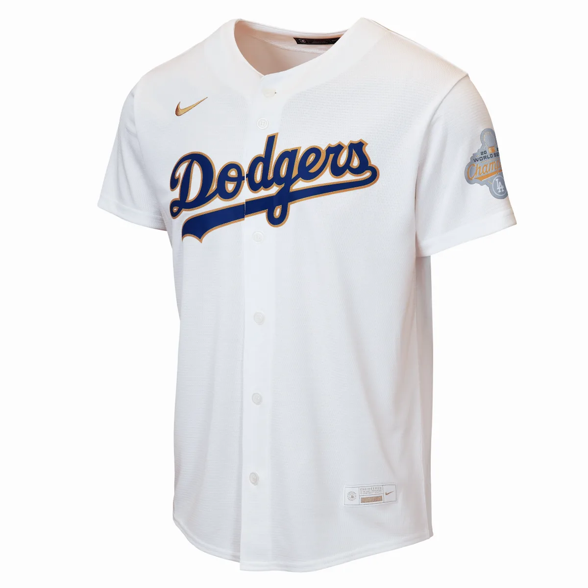 Los Angeles Dodgers 2025 World Series Champions Gold Series MLB Replica Jersey by Nike