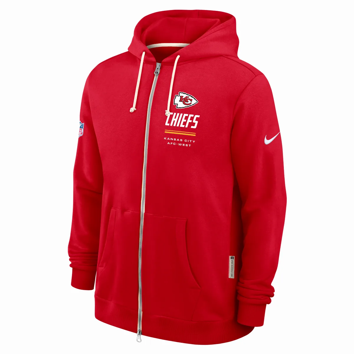 Kansas City Chiefs Sideline Standard Issue Dri-FIT NFL Full-Zip Hoodie