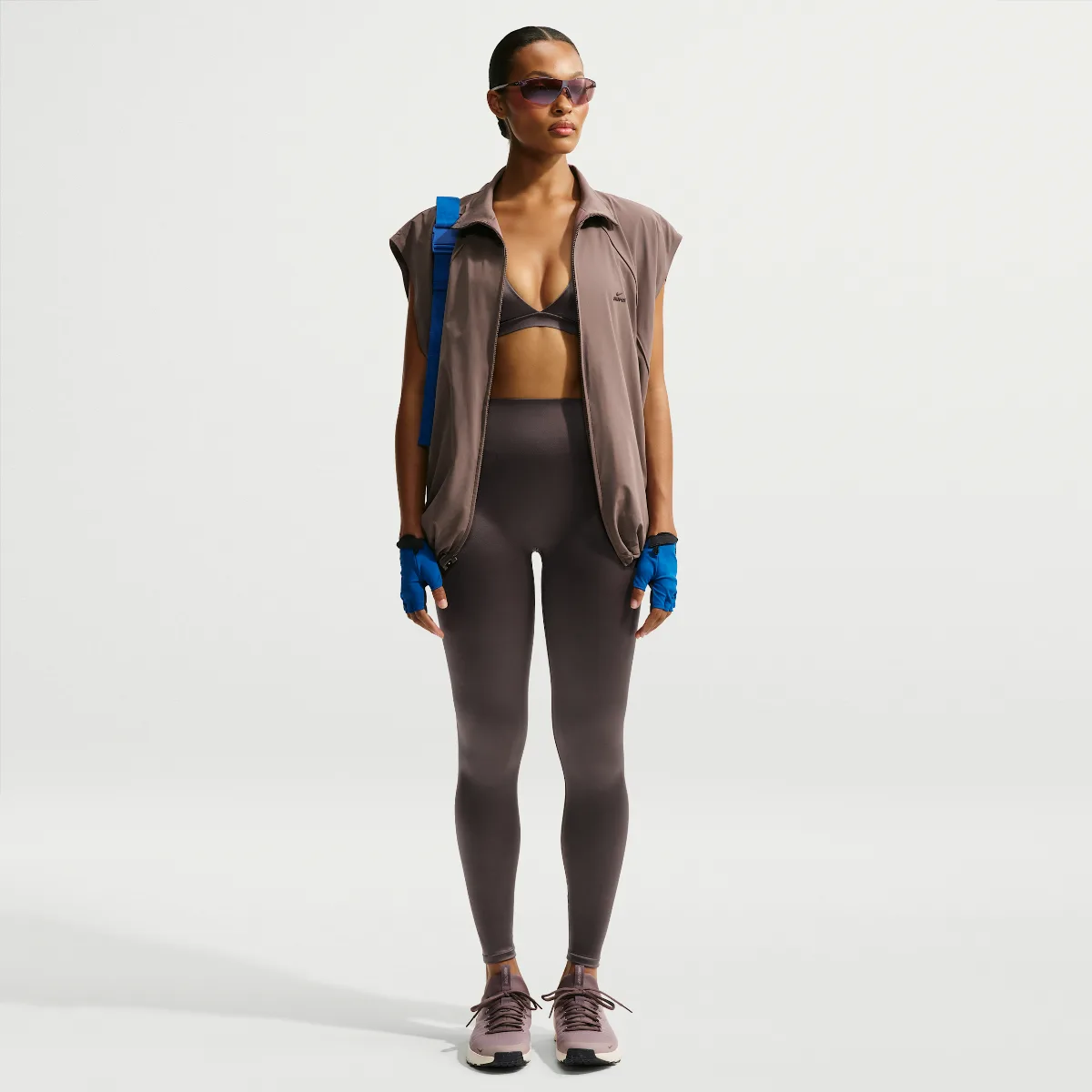 SKIMS Satin Shine High-Waisted Bonded 26" Leggings by Nike
