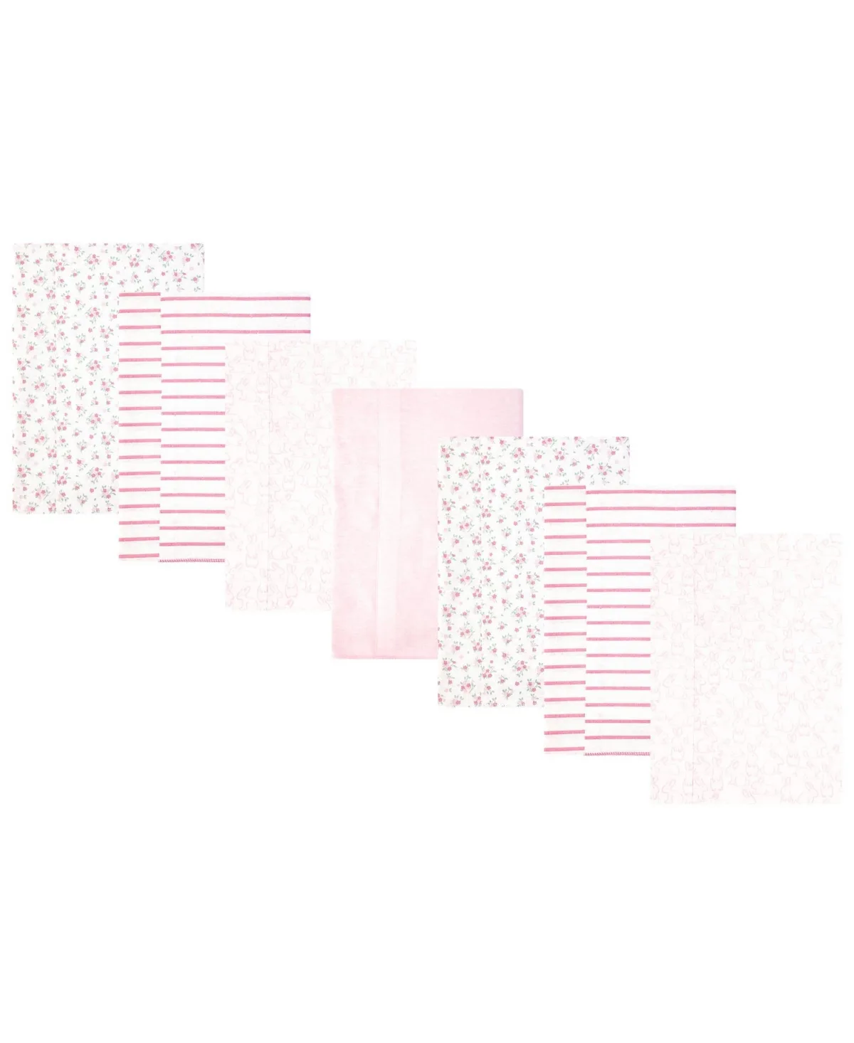 Cotton Poly Flannel Burp Cloths 7-Pack by Hudson Baby