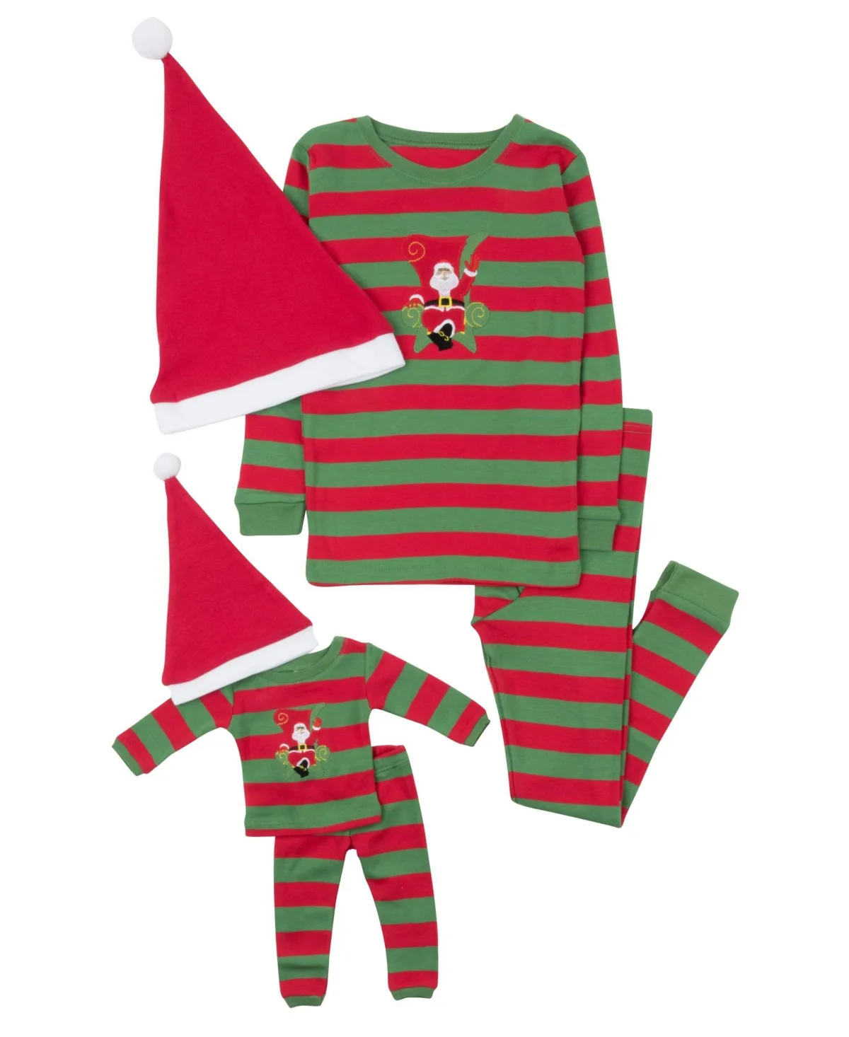 Matching Doll Cotton Holiday Pajamas by Leveret