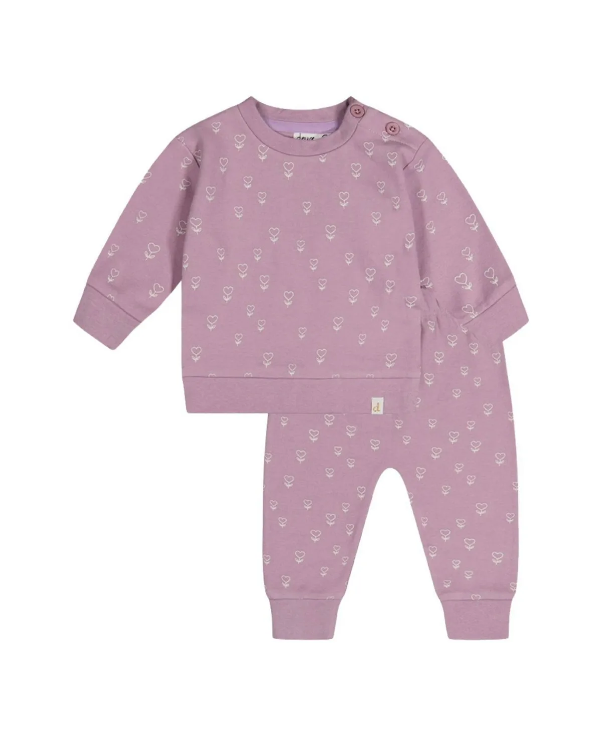 Cotton Pants and Top Set Floral Print by Deux Par Deux