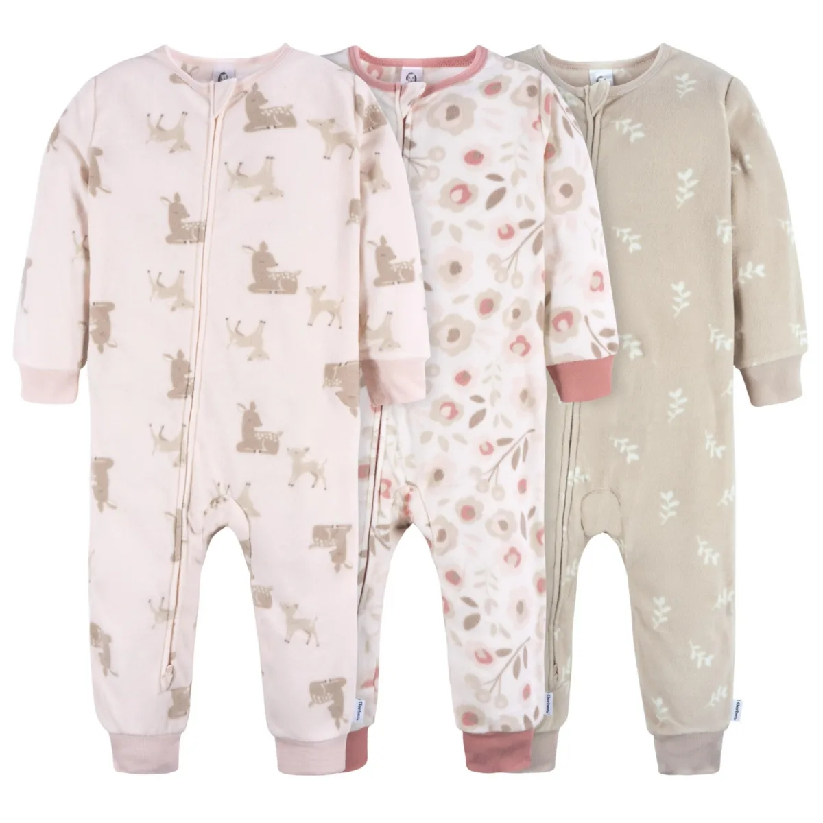 Baby Footless Fleece Pajamas, 3-Pack by Gerber