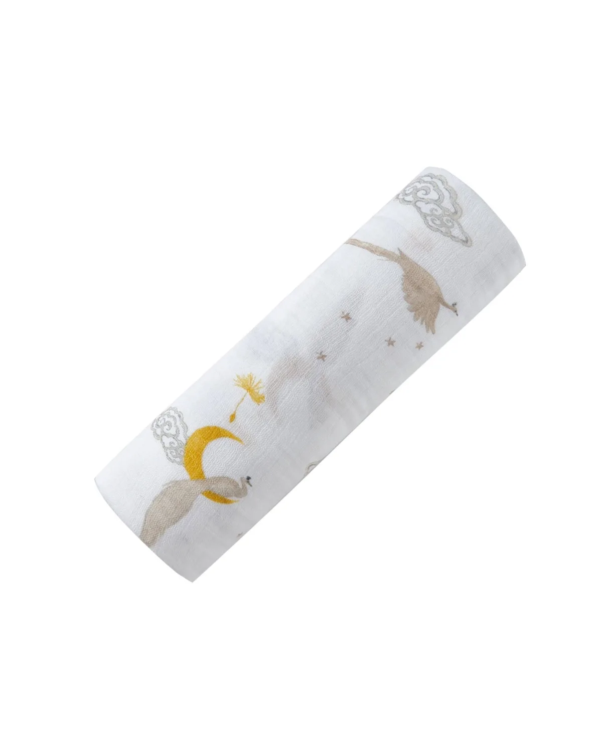 Gots Certified Organic Cotton Muslin Swaddle, Enchanted Peacock by Malabar Baby