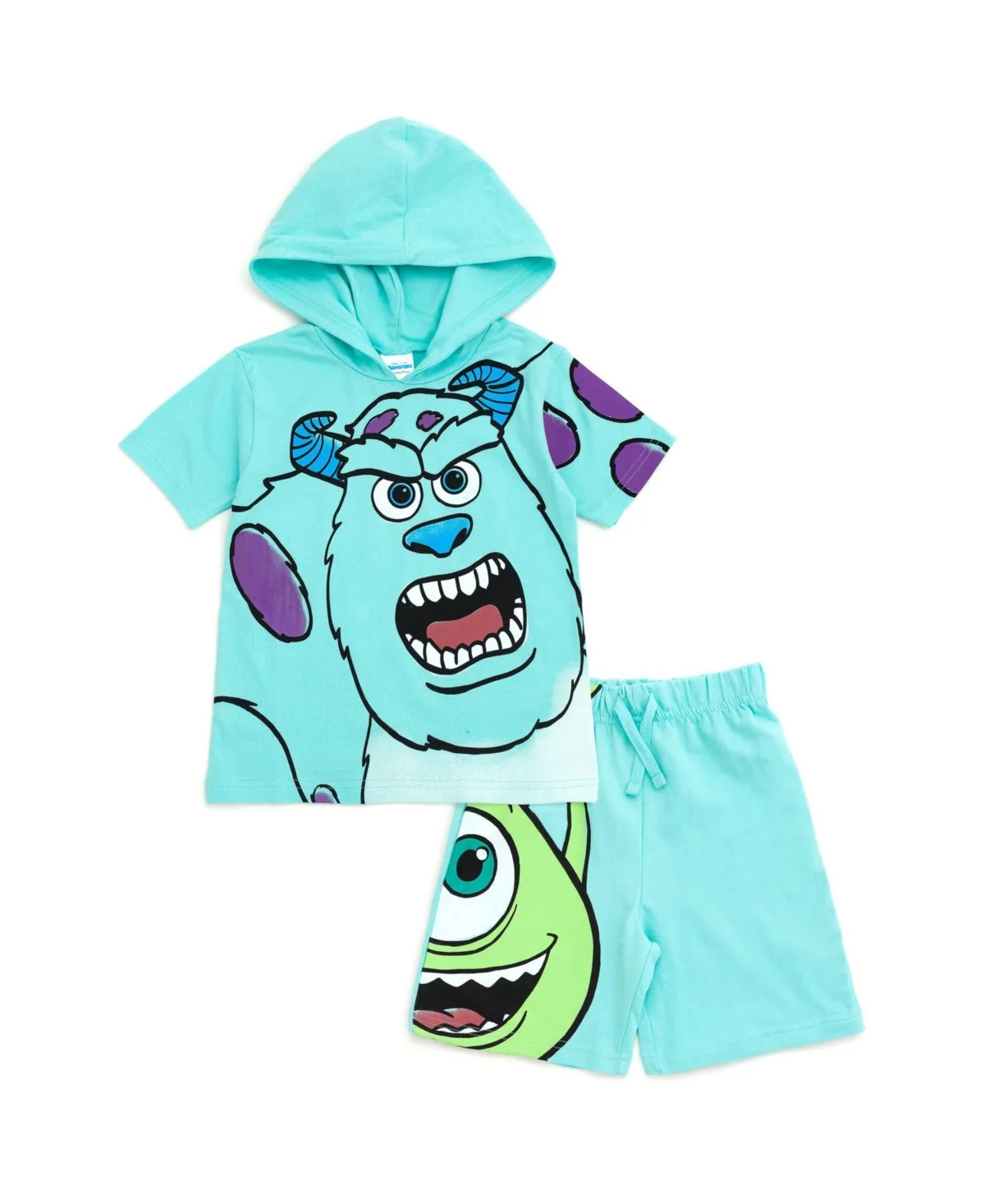 Hooded T-Shirt and French Terry Shorts Outfit Set by Monsters Inc.