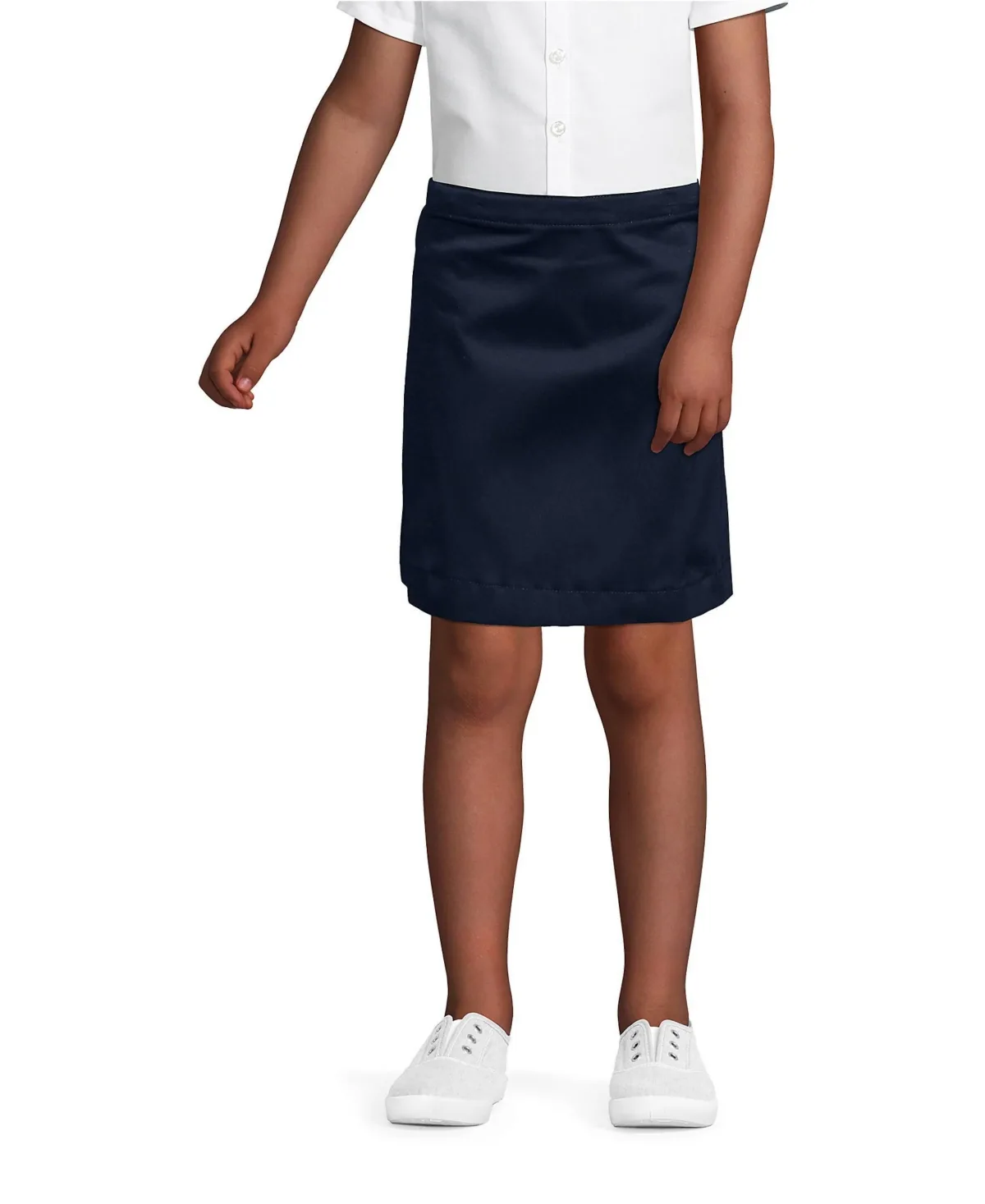 School Uniform Slim Blend Chino Skort Above Knee by Lands' End