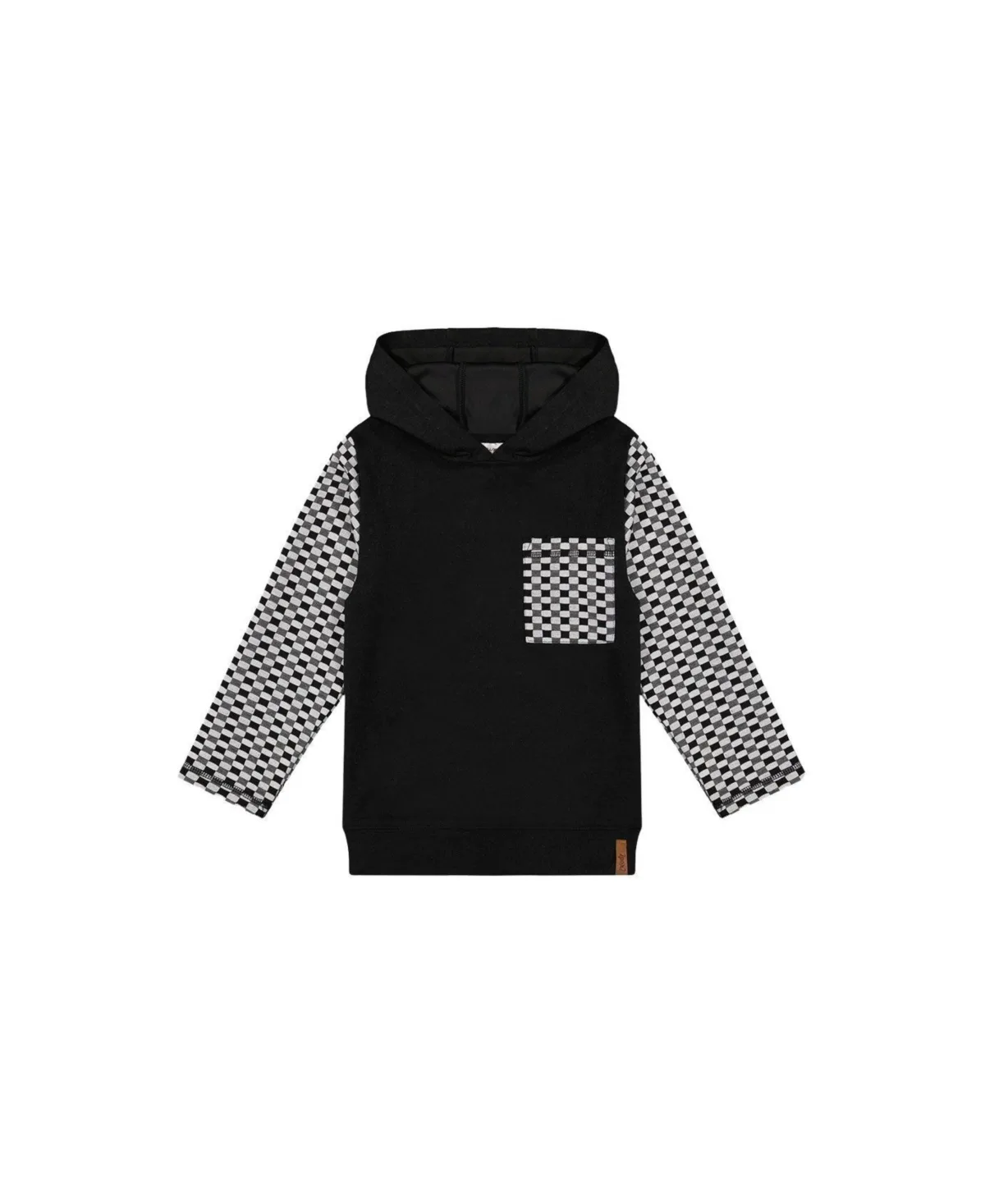 Block Hooded Top with Chest Pocket by Deux Par Deux