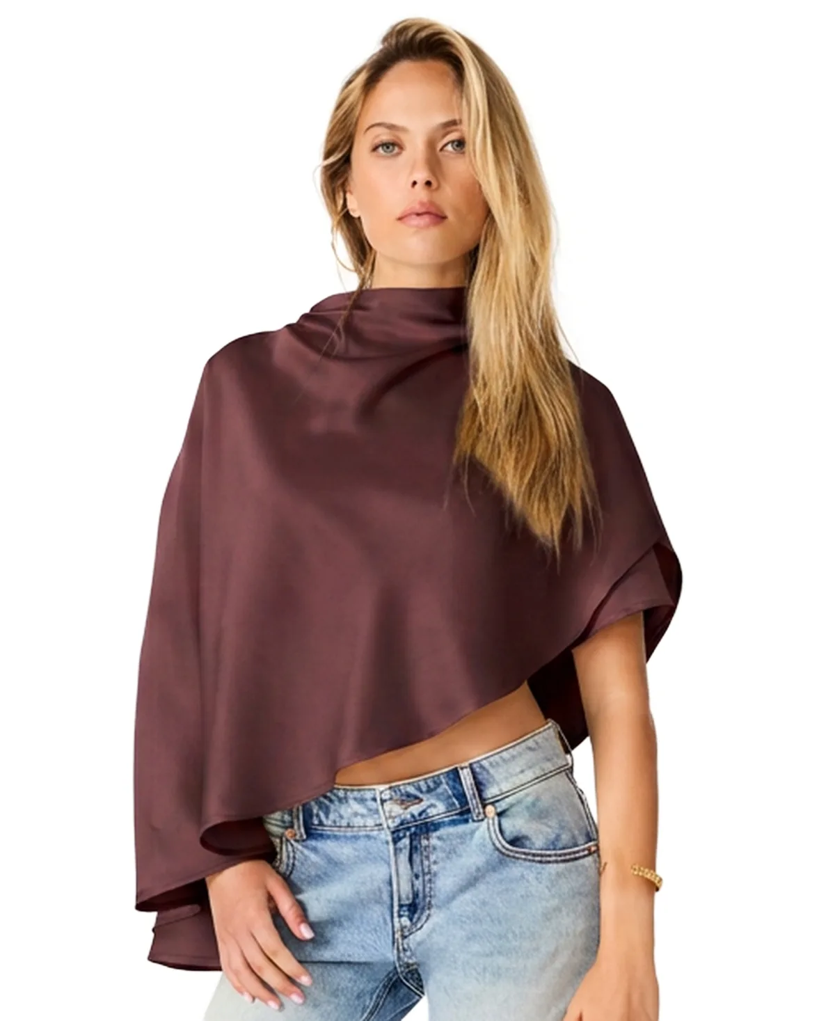 Valery Cape-Sleeve Top by Steve Madden