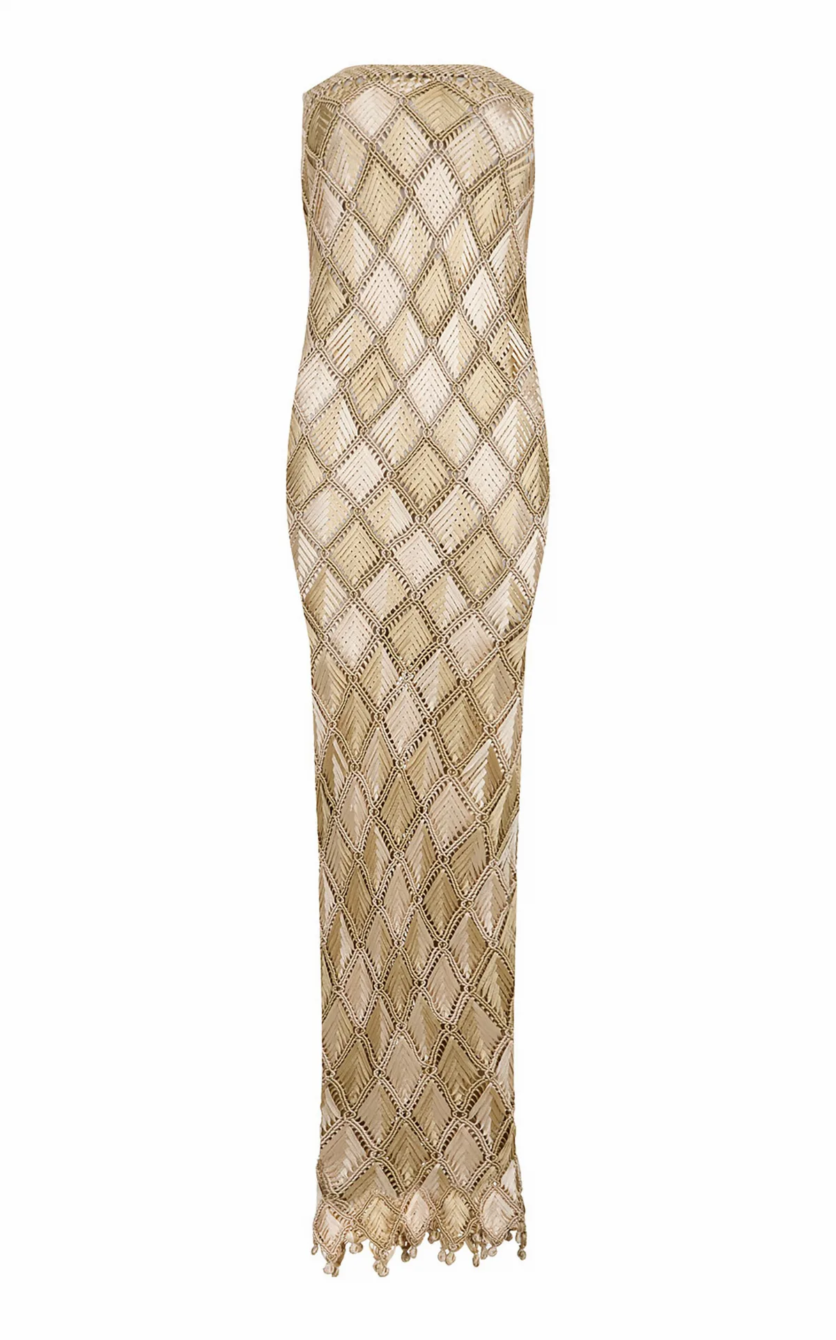 Ambar Handwoven Macramé Maxi Dress by Palma Canaria