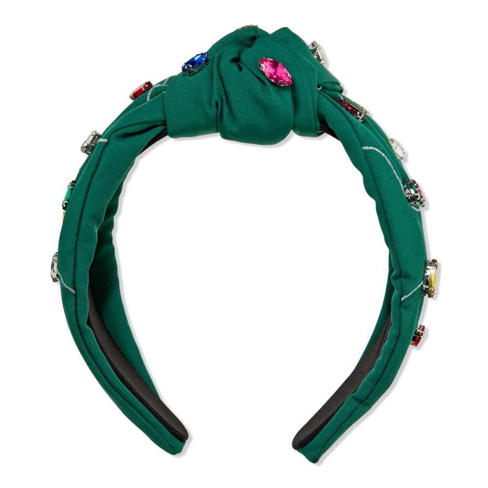 Green Knotted Headband with Multi-Color Stones by Conair Accessories