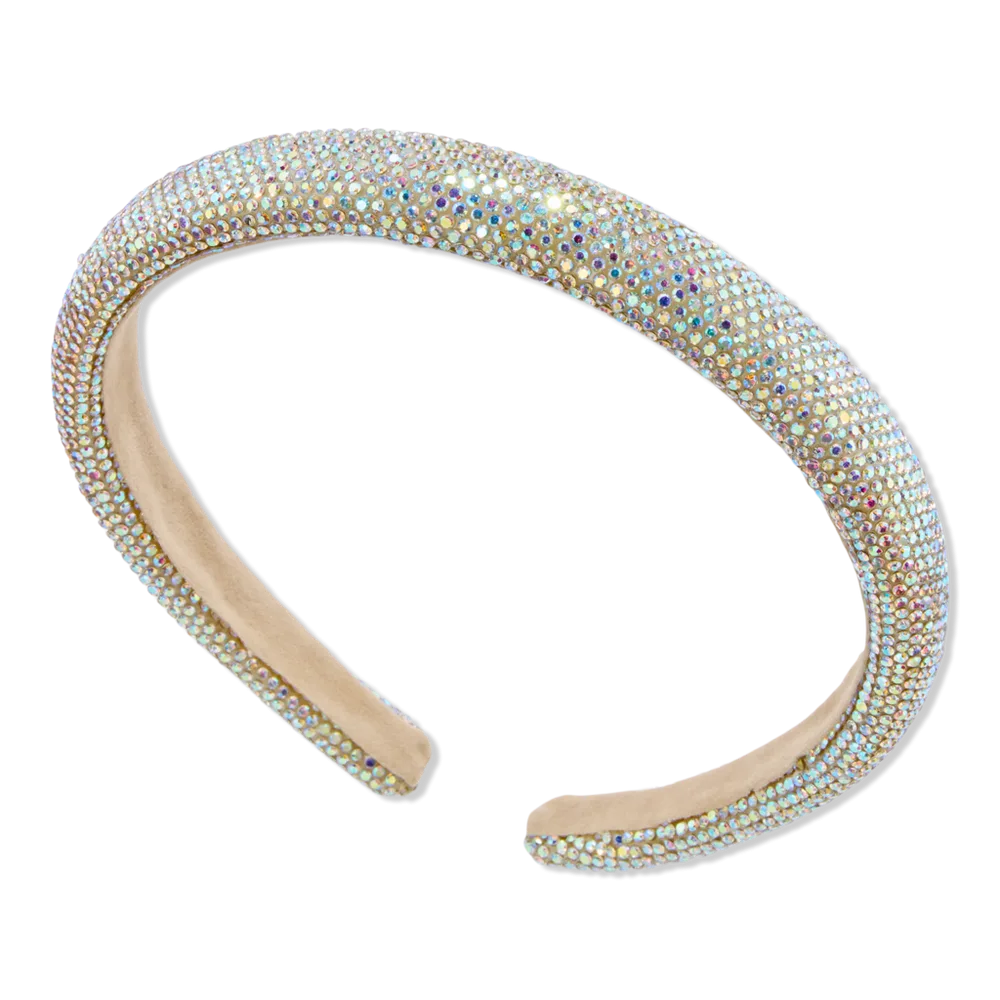 Silver Padded Headband with Clear Stones by Conair Accessories