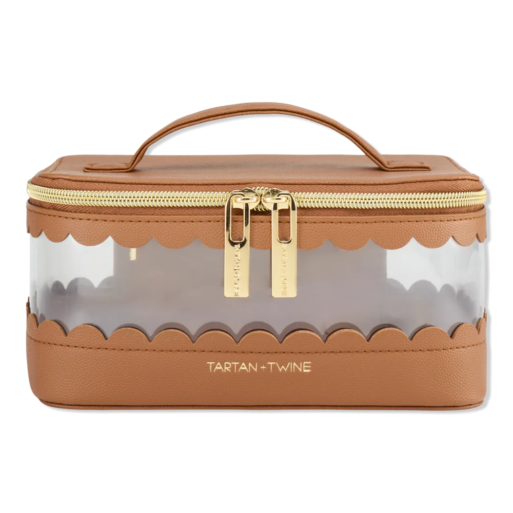 Gingerbread Spice Clear Makeup Case by Tartan + Twine