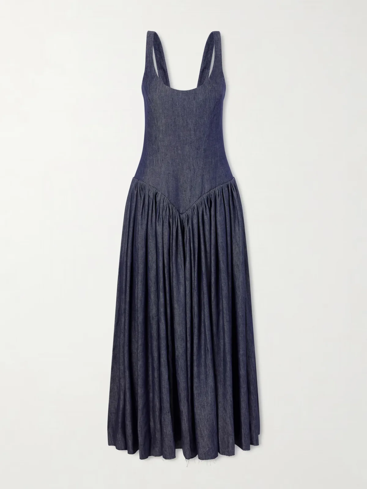 - Isai Pleated Linen And Silk-blend Maxi Dress -