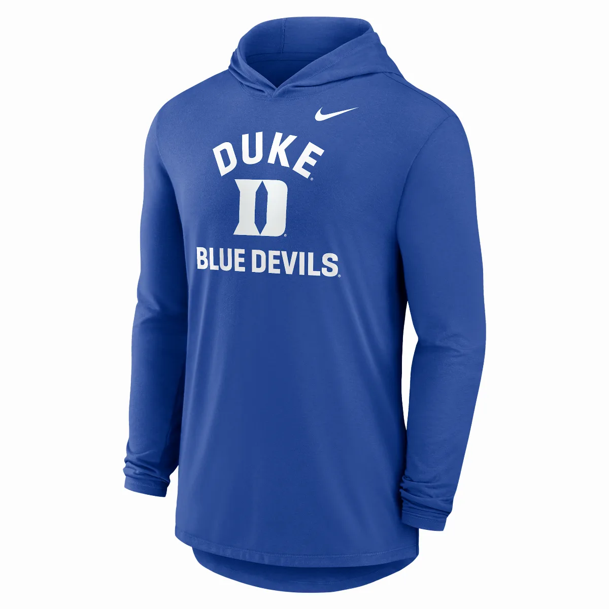 Duke Primetime Arch Dri-FIT College Long-Sleeve Hooded T-Shirt by Nike