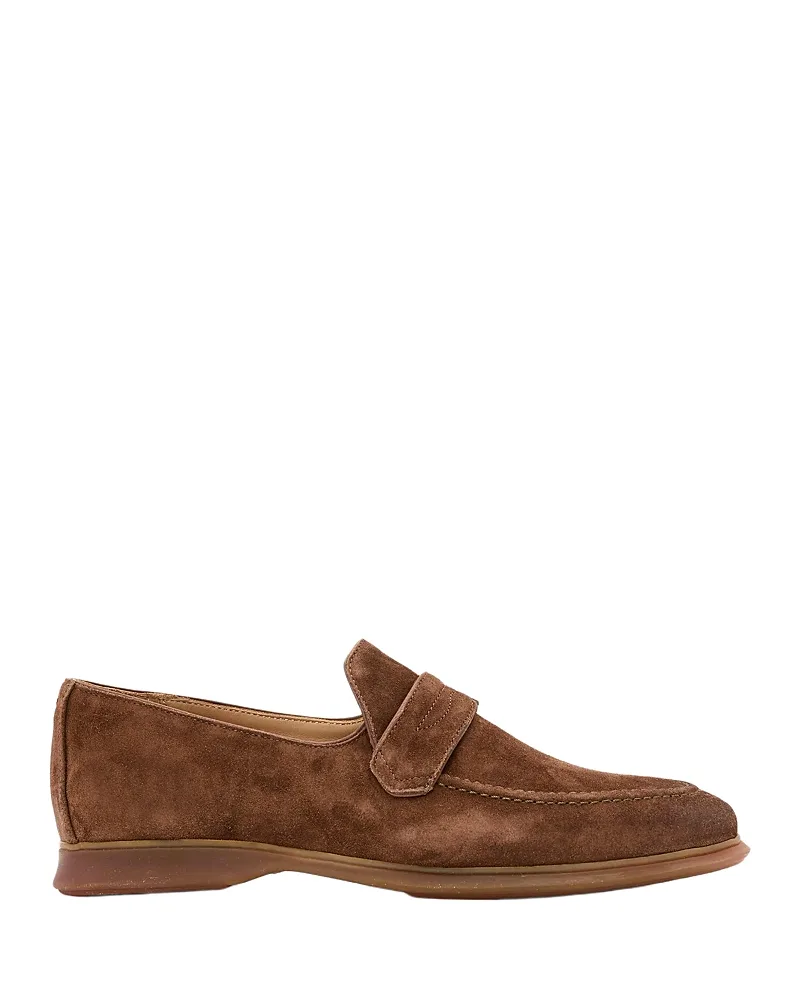 Thompson Suede Slip on Penny Loafers