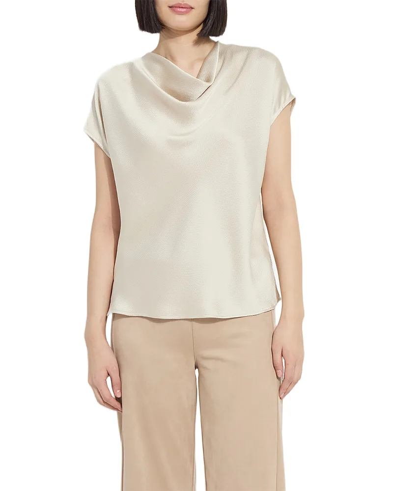 Yasmin Drape Neck Blouse by Lysse