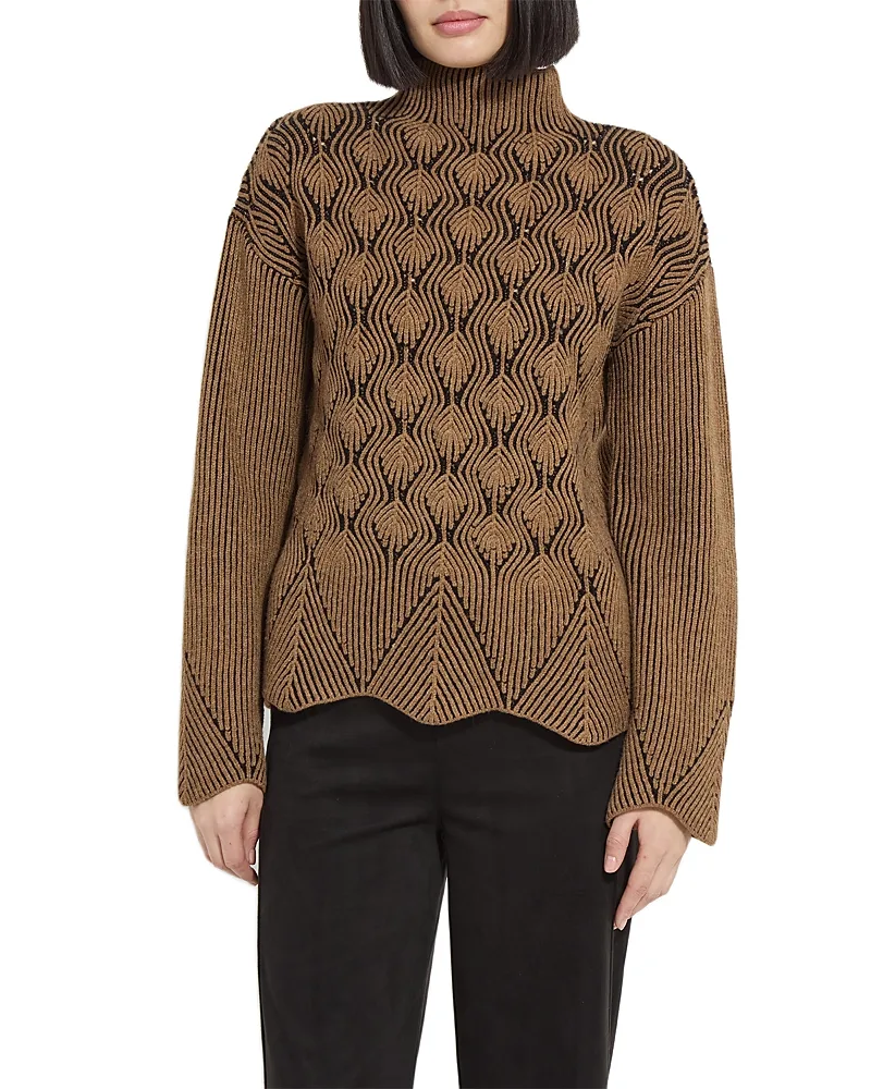 Rhea Cozy Rib Scallop Edge Sweater by Lysse