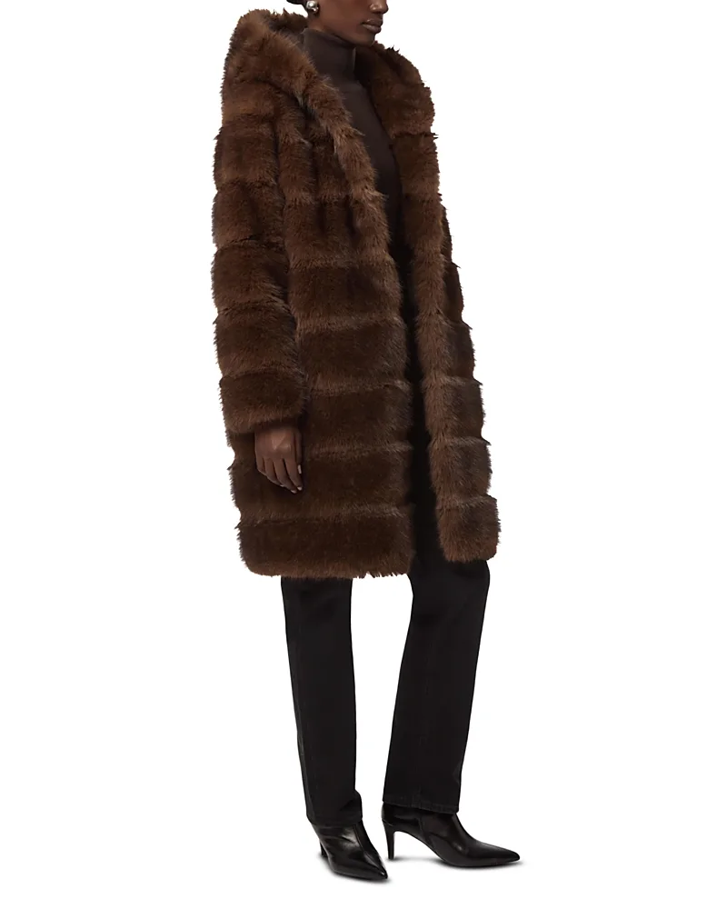 Marais Faux Fur Hooded Coat by Apparis