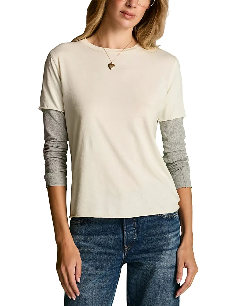 Virginia Layered Long Sleeve Tee by Re/Done