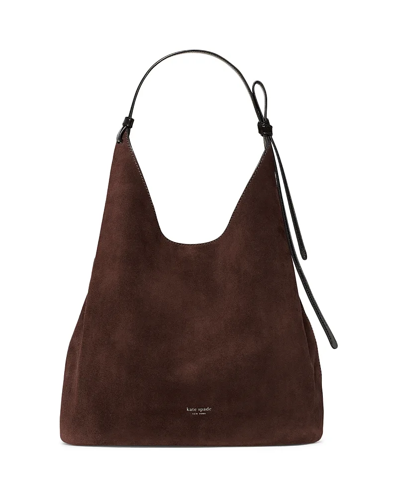 Loop Large Suede & Crackle Patent Leather Carryall Bag by kate spade