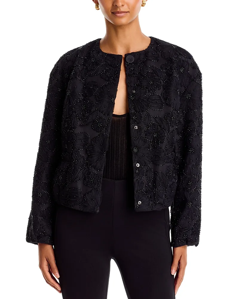 Gavin Beaded Embroidered Lady Jacket by Veronica Beard