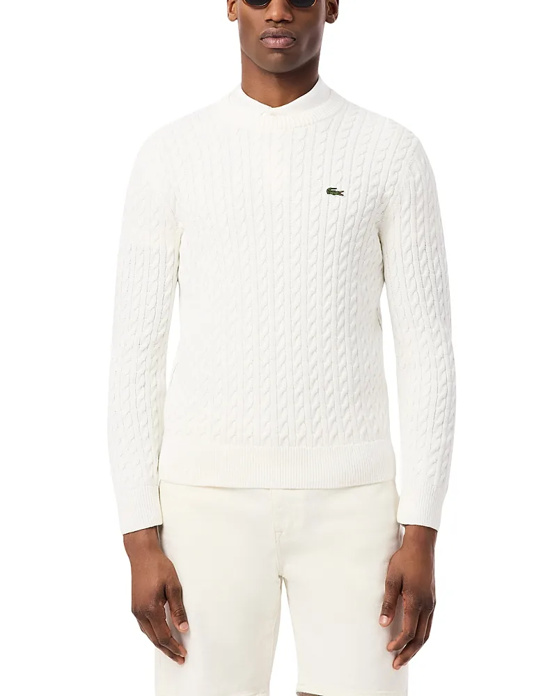Cable Knit Cotton Sweater by Lacoste