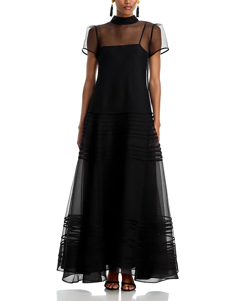 Stratton Sheer Overlay Maxi Dress by STAUD