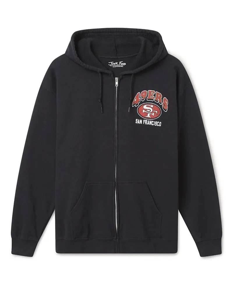 NFL San Francisco 49ers City Edition Crest Zip Up Hoodie by Junk Food