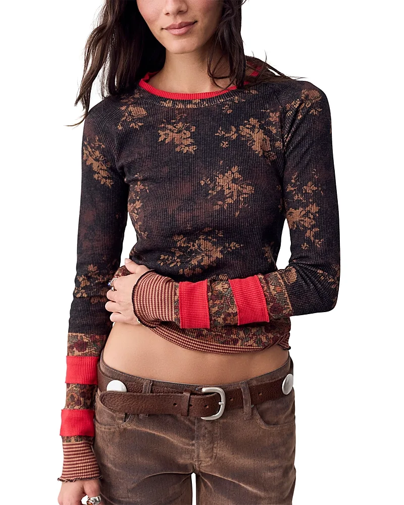 Easy Does It Cotton Stretch Printed Top by Free People