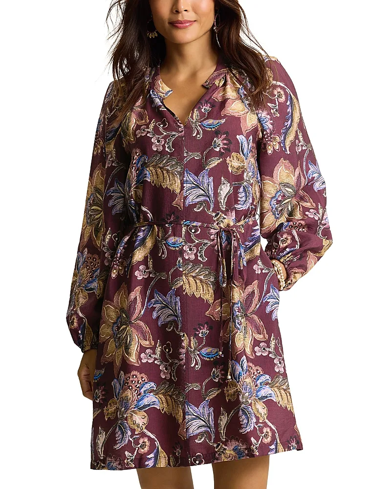 Mesa Shores Printed Tie Waist Mini Dress by Tommy Bahama