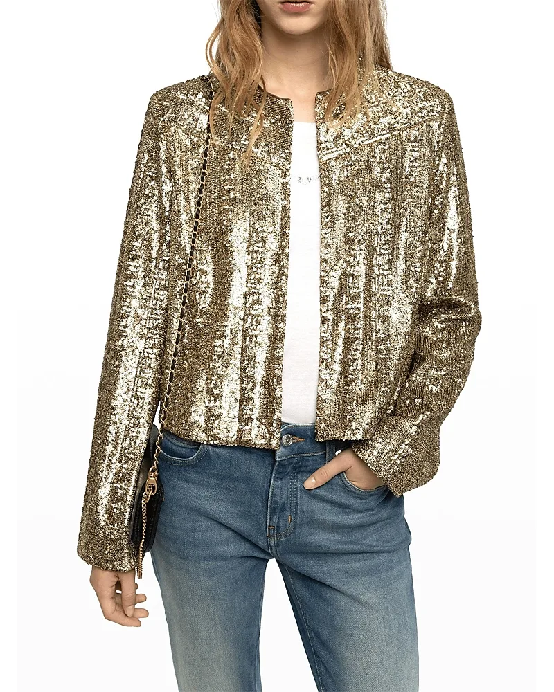 Luxilo Sequinned Crewneck Jacket by Zadig & Voltaire
