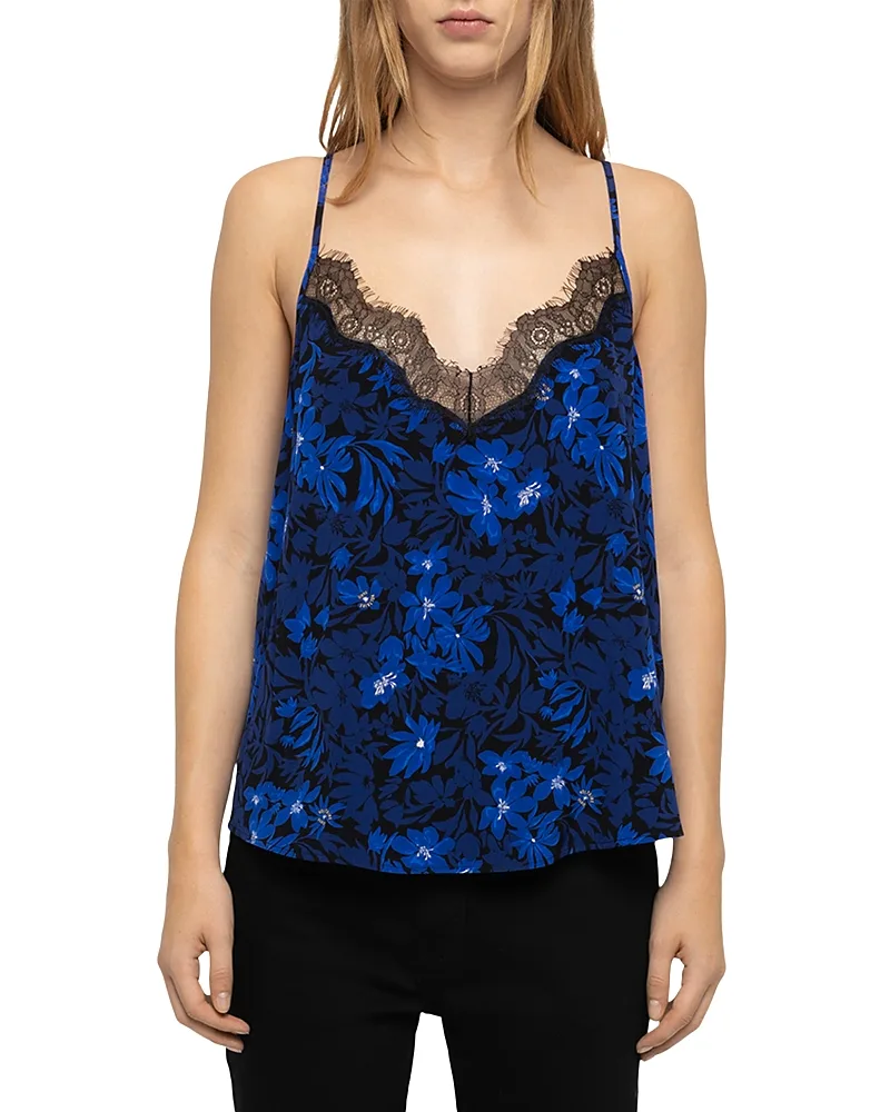 Cespa Lace Trim Printed Camisole by Zadig & Voltaire
