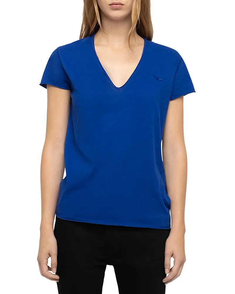 Cotton V Neck Tee by Zadig & Voltaire