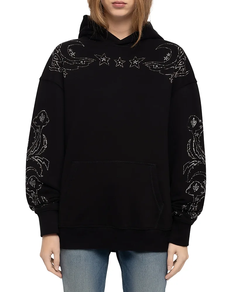 Sweela Cotton Blend Embellished Hoodie by Zadig & Voltaire